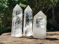 Polished Clear Quartz Crystals x 6 From Madagascar