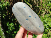 Polished Blue Spotted Spinel In Quartz Standing Free Forms x 2 From Madagascar