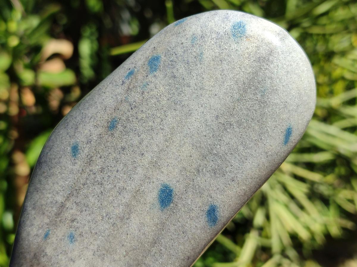 Polished Blue Spotted Spinel In Quartz Standing Free Forms x 2 From Madagascar