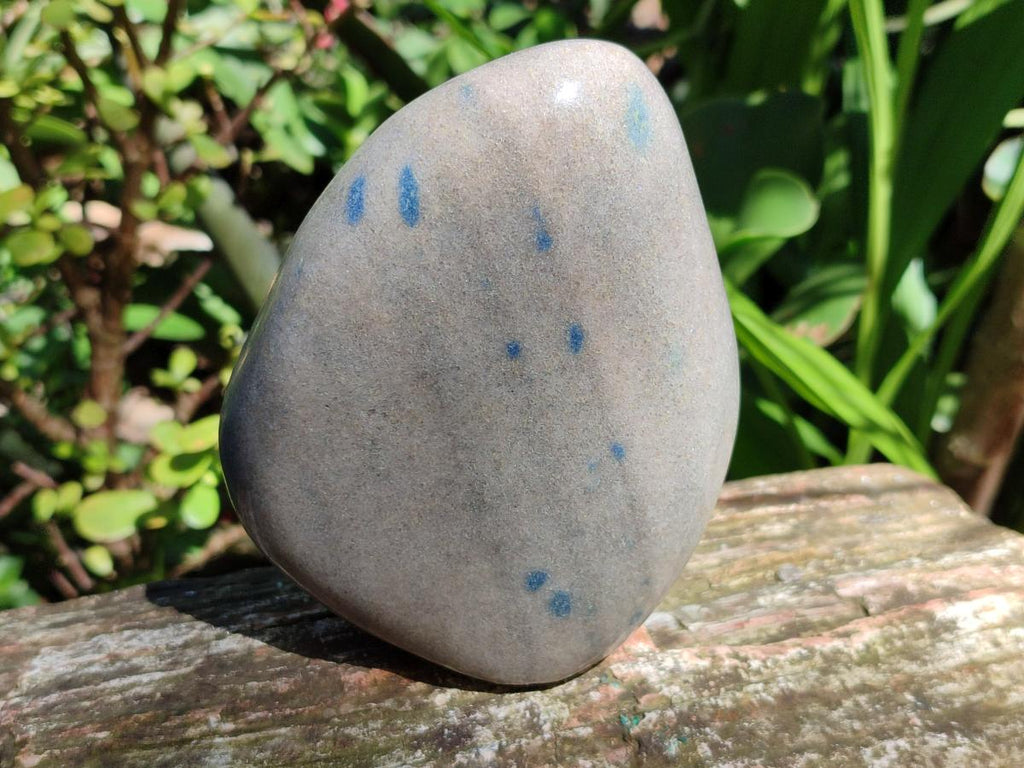 Polished Blue Spotted Spinel In Quartz Standing Free Forms x 2 From Madagascar