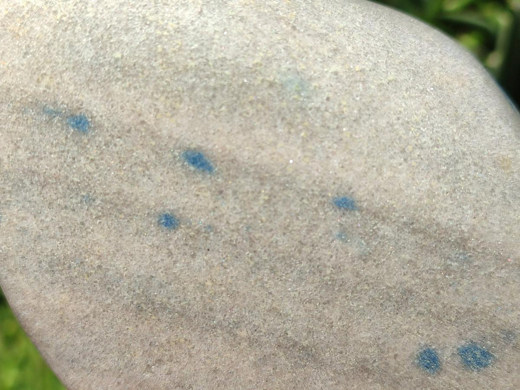 Polished Blue Spotted Spinel In Quartz Standing Free Forms x 2 From Madagascar