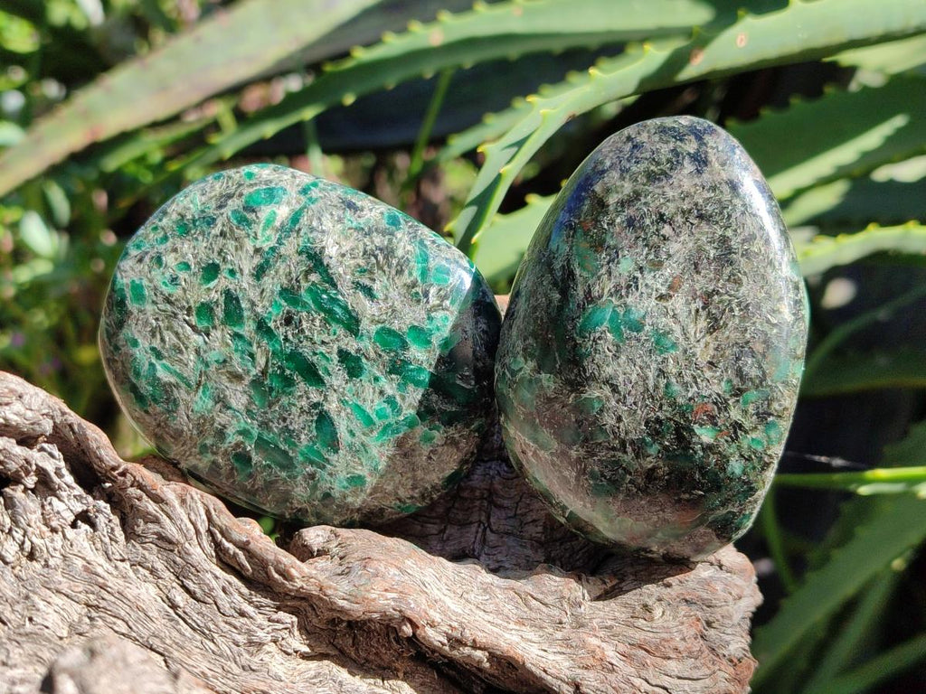 Polished Emerald Mica 'Mutokolite' Free Forms x 6 From Mutoko, Zimbabwe