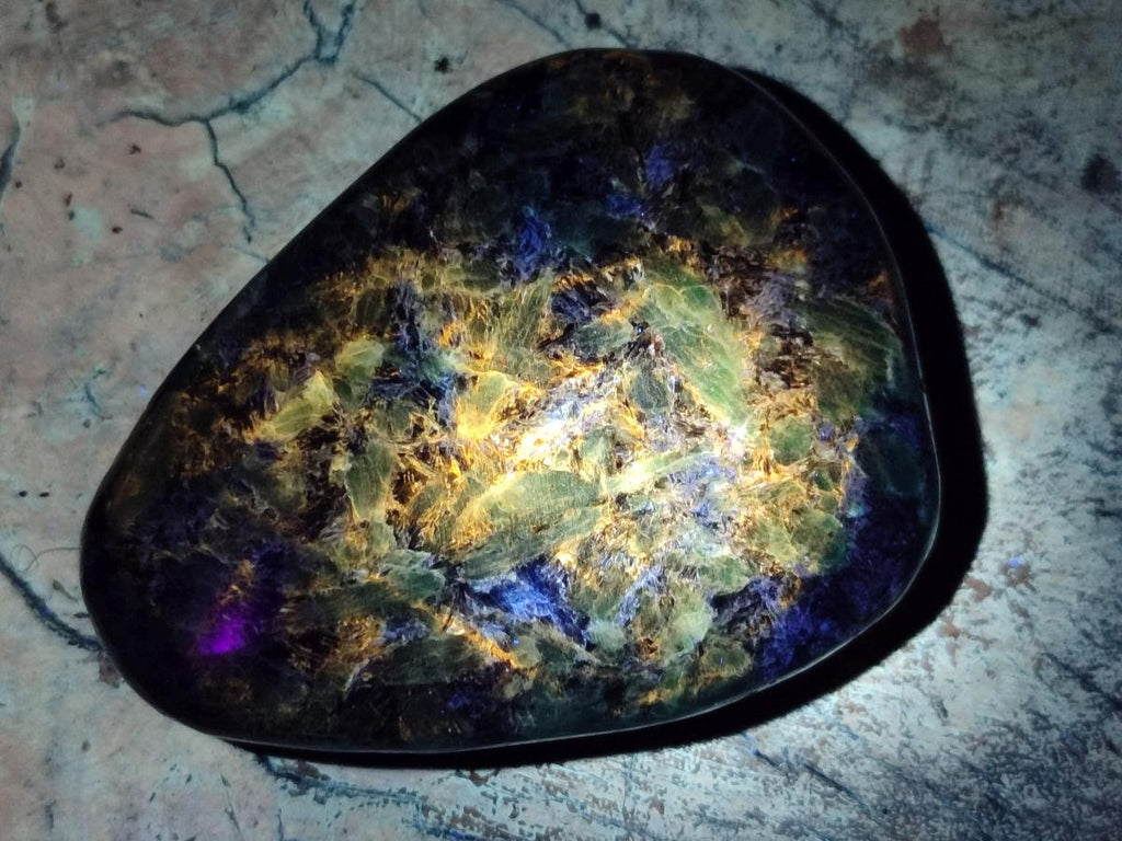 Polished Emerald Mica 'Mutokolite' Free Forms x 6 From Mutoko, Zimbabwe