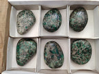 Polished Emerald Mica 'Mutokolite' Free Forms x 6 From Mutoko, Zimbabwe