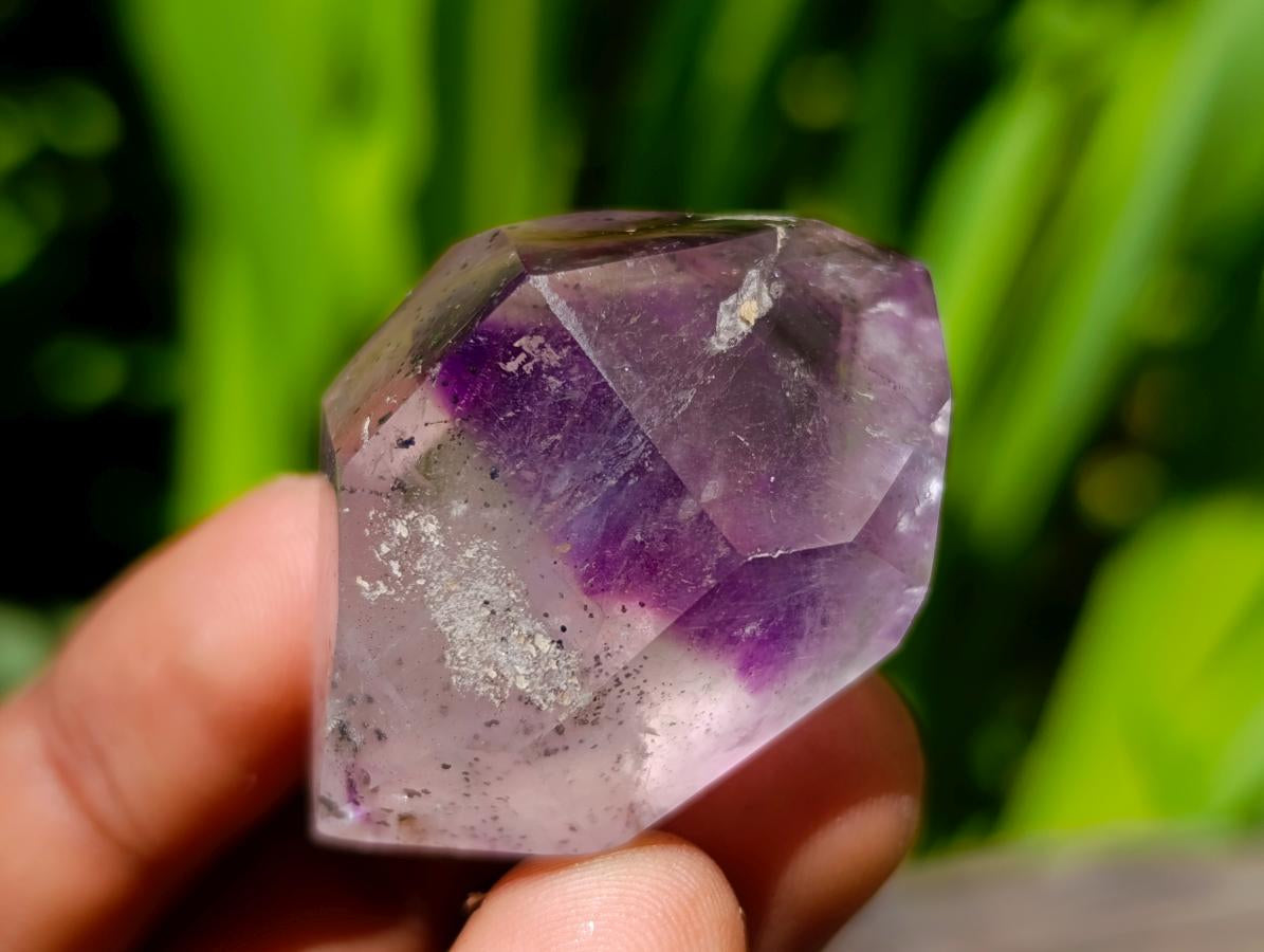 Polished Window Smokey Amethyst Crystals x 35 From Akansobe, Madagascar