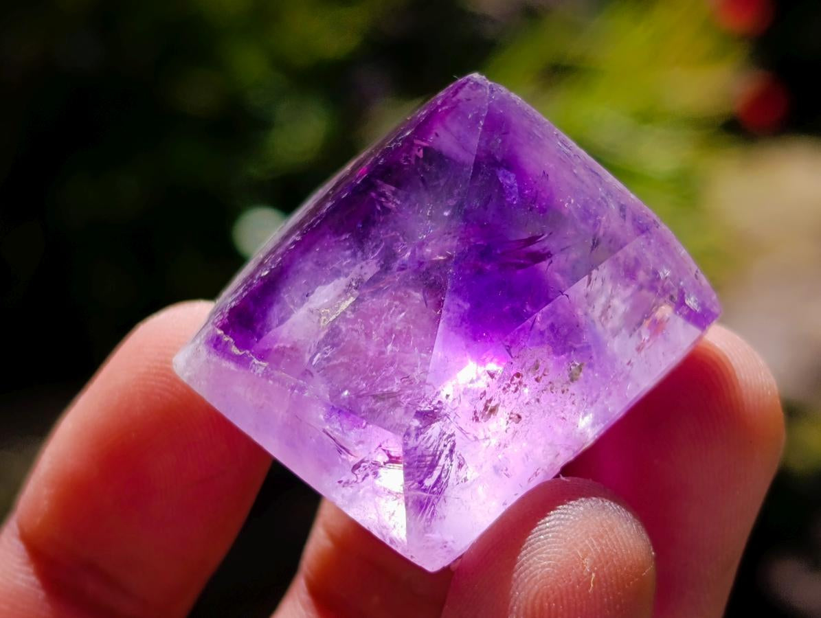 Polished Window Smokey Amethyst Crystals x 35 From Akansobe, Madagascar