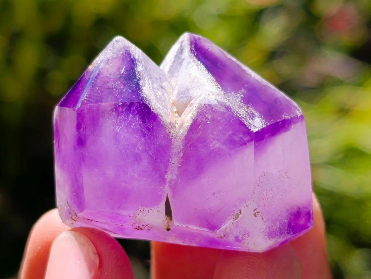 Polished Window Smokey Amethyst Crystals x 35 From Akansobe, Madagascar