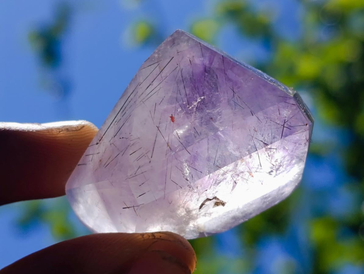 Polished Window Smokey Amethyst Crystals x 35 From Akansobe, Madagascar