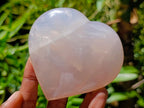 Polished Rose Quartz Hearts x 6 From Madagascar