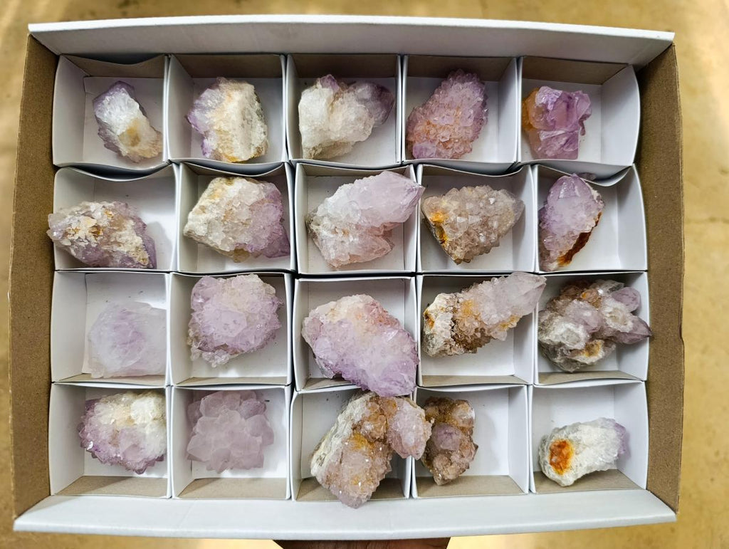 Natural Sunburst Amethyst Spirit Clusters And Crystals x 20 From Boekenhouthoek, South Africa