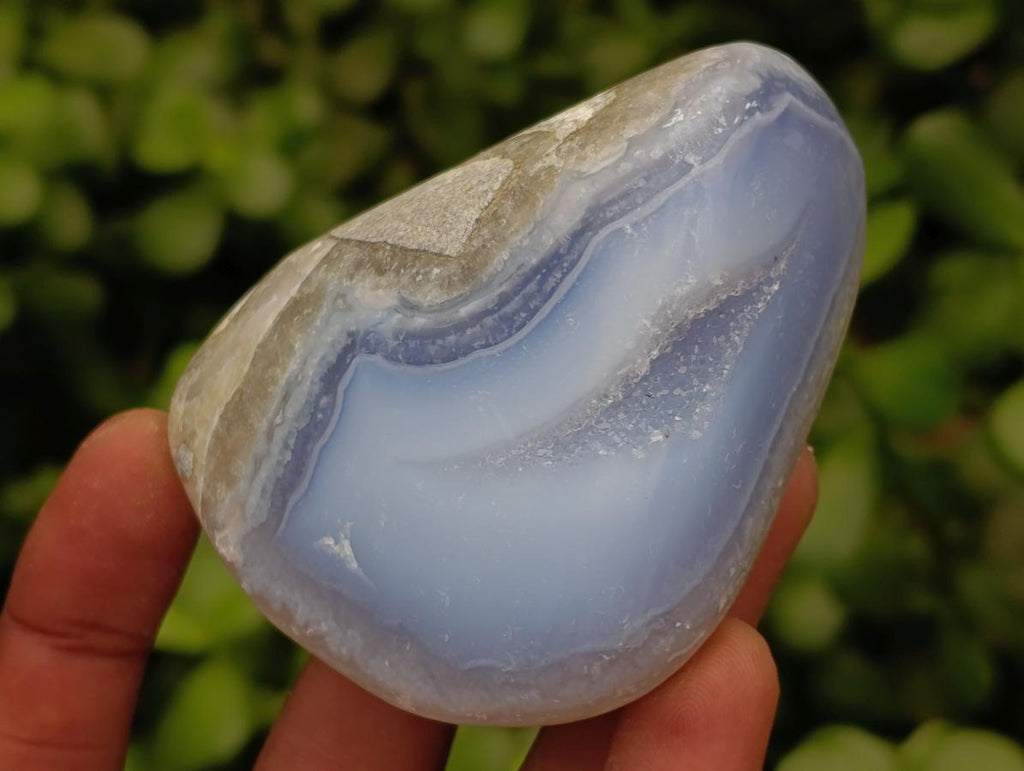 Polished Blue Lace Agate Free Forms x 5 From Nsanje, Malawi