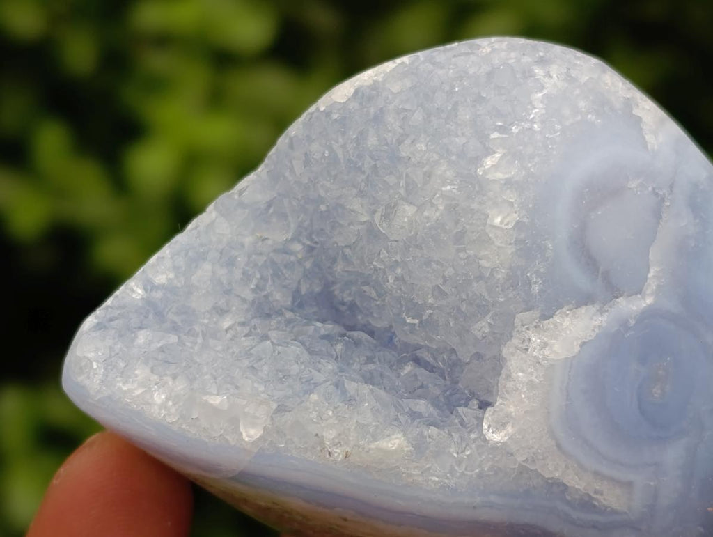 Polished Blue Lace Agate Free Forms x 5 From Nsanje, Malawi
