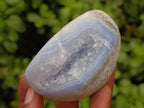 Polished Blue Lace Agate Free Forms x 5 From Nsanje, Malawi