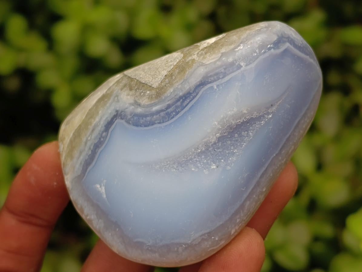 Polished Blue Lace Agate Free Forms x 5 From Nsanje, Malawi