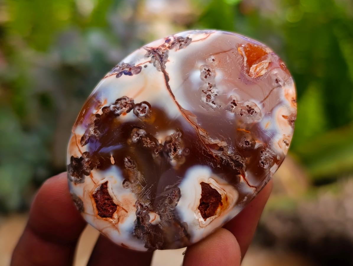 Polished Carnelian Agate Gemstone Galets x 25 From Madagascar