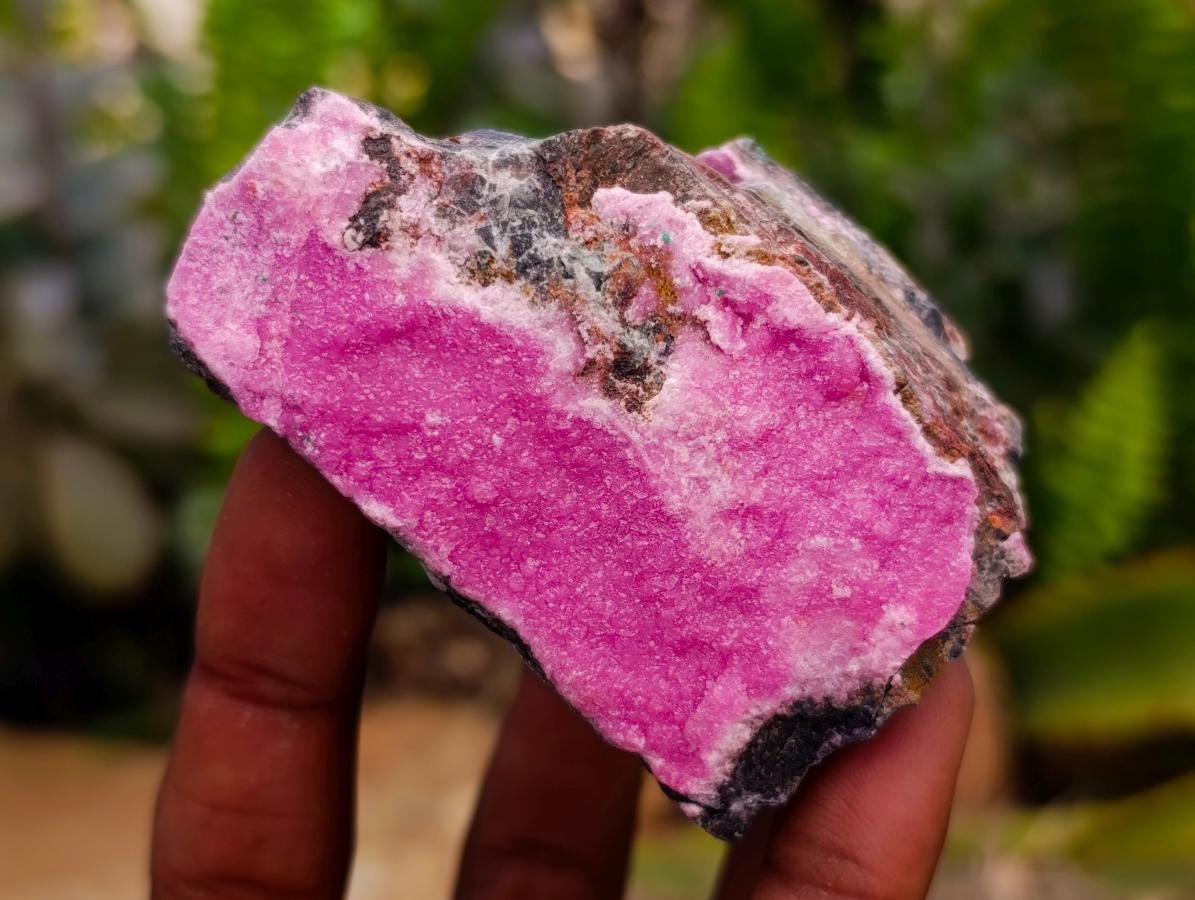 Natural Salrose Cobaltion Dolomite with Malachite Specimens x 12 From Kakanda, Congo - Toprock Gemstones and Minerals 