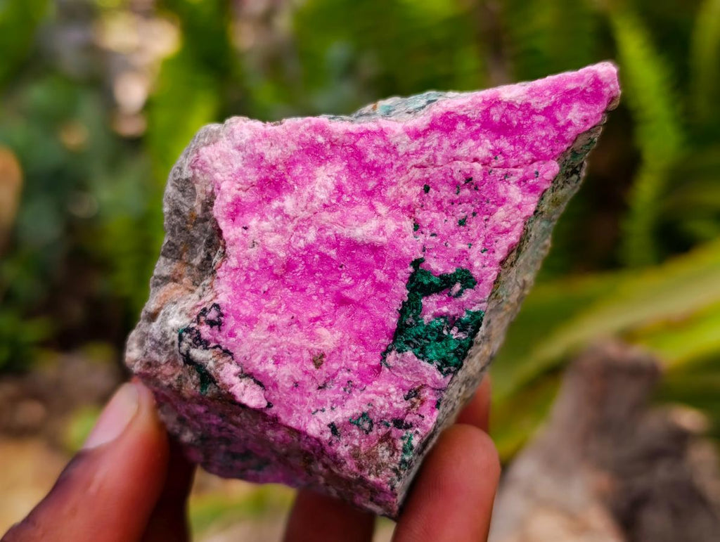 Natural Salrose Cobaltion Dolomite with Malachite Specimens x 12 From Kakanda, Congo - Toprock Gemstones and Minerals 