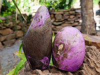 Polished Stichtite Standing Free Forms x 2 From Barberton, South Africa