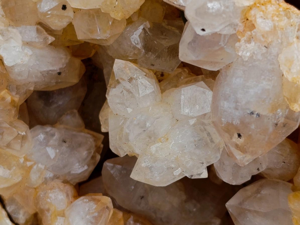 Natural Golden Limonite Quartz Clusters x 6 From Solwezi Zambia