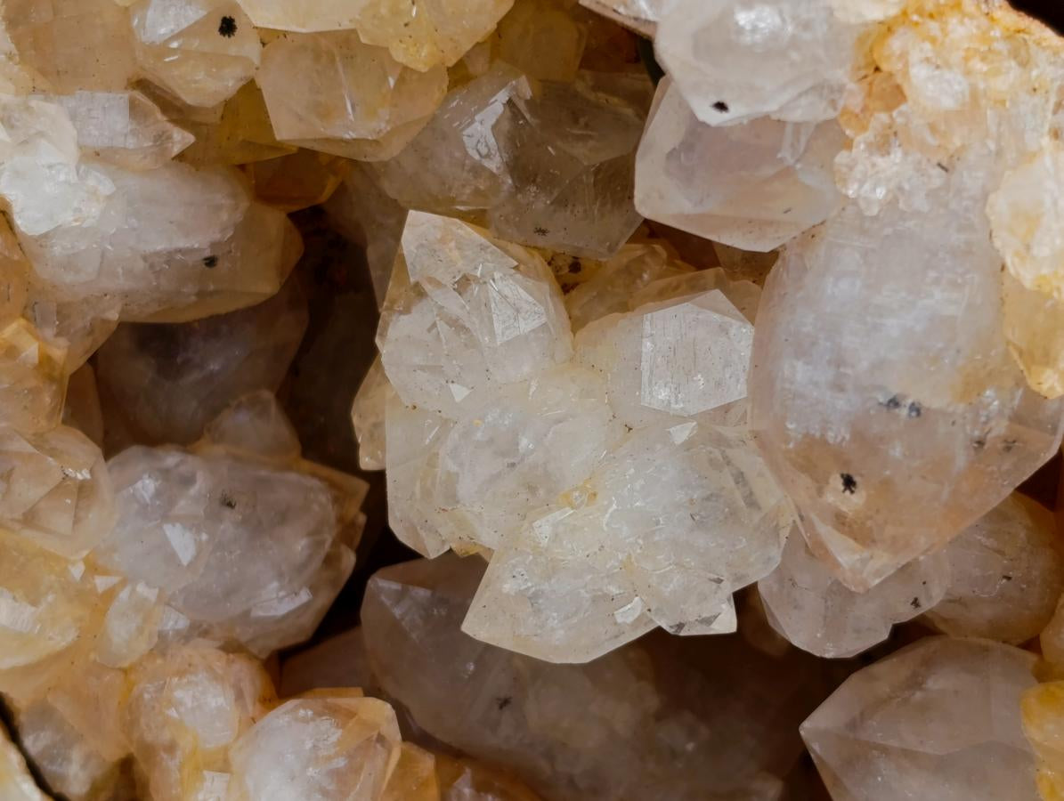 Natural Golden Limonite Quartz Clusters x 6 From Solwezi Zambia