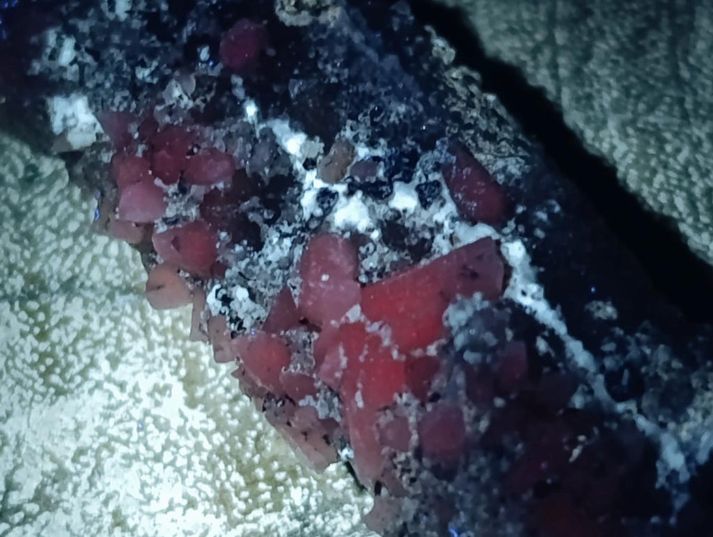 Natural Drusy Quartz Coated Spearhead Calcite Specimens x 12 From Albert's Mountain, Lesotho