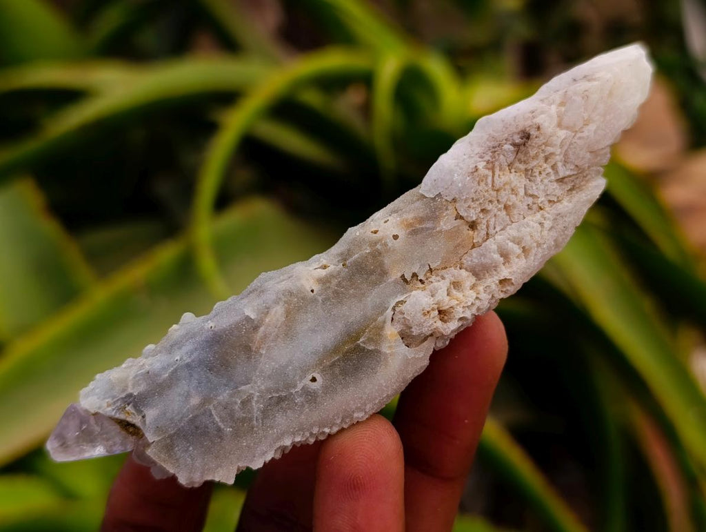 Natural Drusy Quartz Coated Spearhead Calcite Specimens x 12 From Albert's Mountain, Lesotho