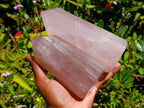 Polished Rose Quartz Crystals x 2 From Madagascar