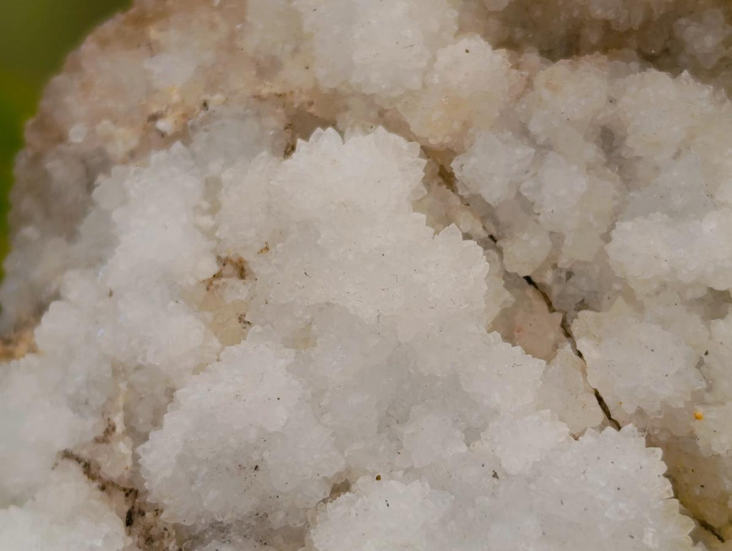 Natural Mountain Snow Quartz Coated Calcite Pseudomorph Cluster Specimens x 6 From Albert's Mountain, Lesotho