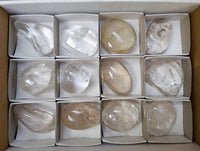 Polished Clear Quartz Galets x 12 From Madagascar