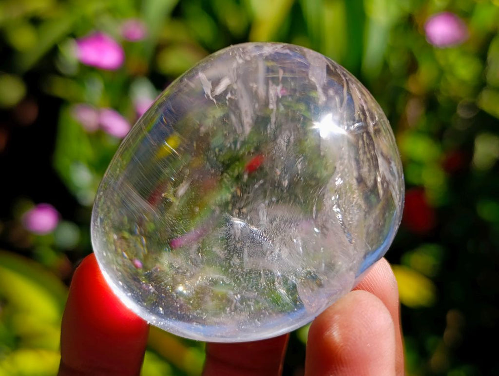 Polished Clear Quartz Galets x 12 From Madagascar