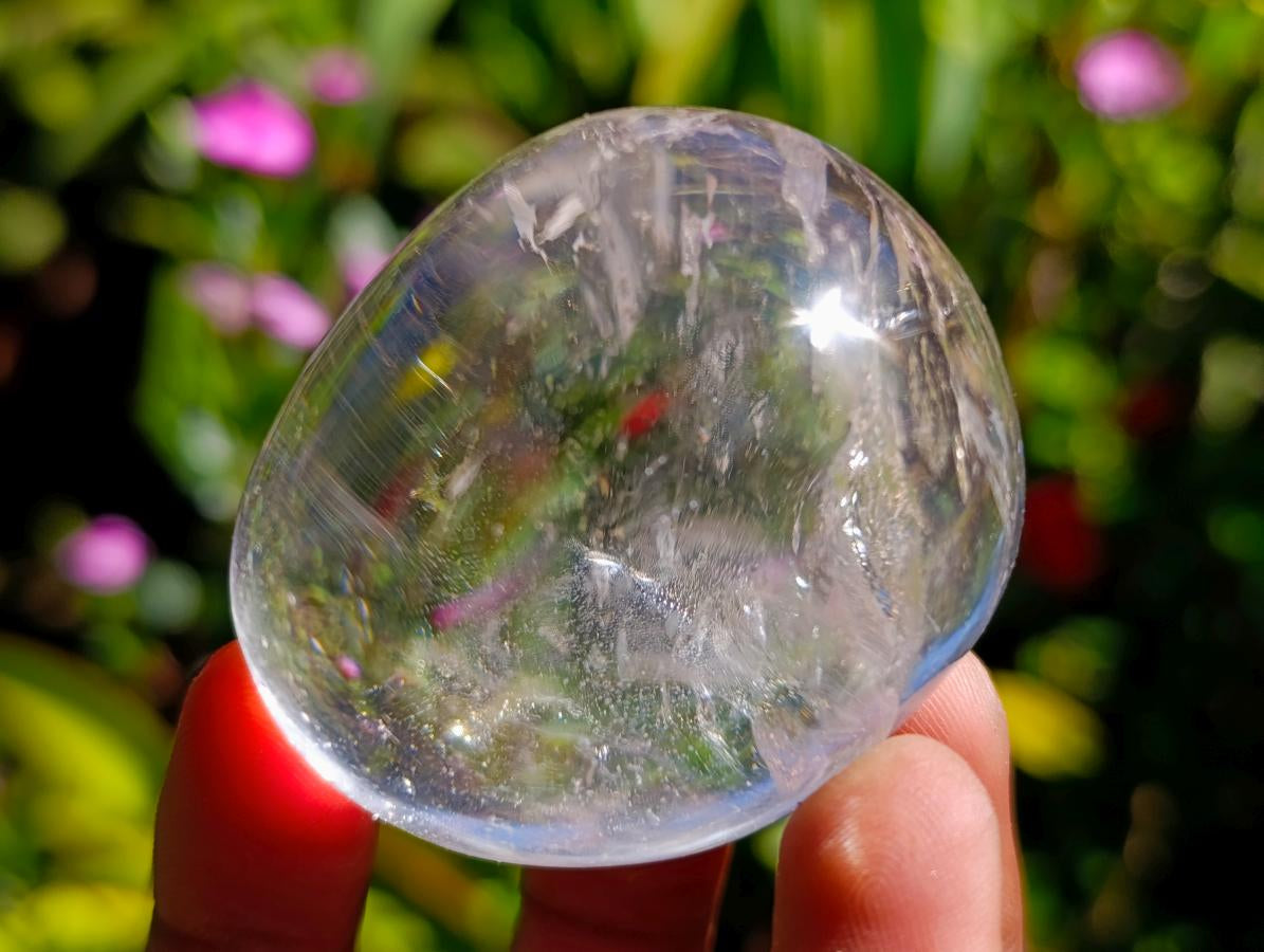 Polished Clear Quartz Galets x 12 From Madagascar