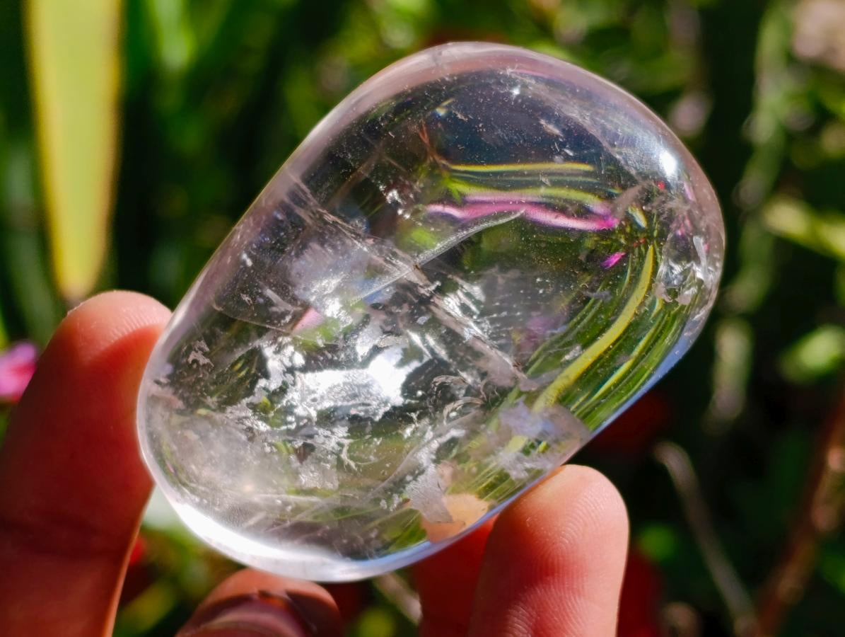 Polished Clear Quartz Galets x 12 From Madagascar