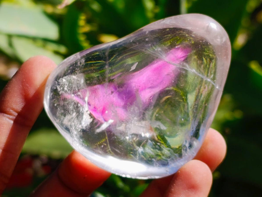 Polished Clear Quartz Galets x 12 From Madagascar