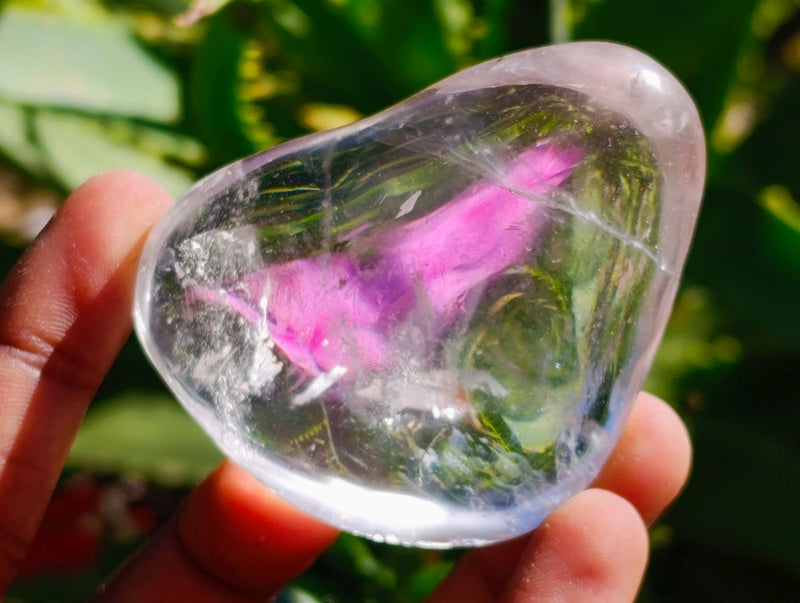 Polished Clear Quartz Galets x 12 From Madagascar - Toprock Gemstones and Minerals 