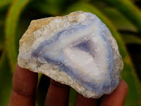 Natural Blue Lace Agate Geode Specimens x 24 From Nsanje, Malawi