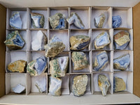 Natural Blue Lace Agate Geode Specimens x 24 From Nsanje, Malawi