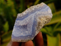 Natural Blue Lace Agate Geode Specimens x 24 From Nsanje, Malawi