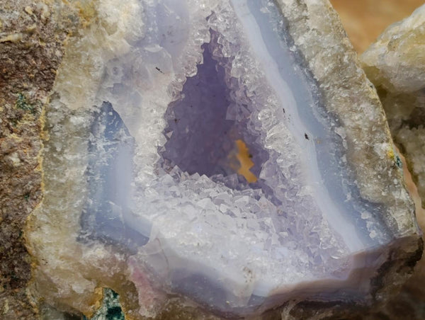 Natural Blue Lace Agate Geode Specimens x 24 From Nsanje, Malawi