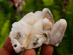 Natural Drusy Snow Quartz Clusters With Calcite Pseudomorph x 8 From Albert's Mountain , Lesotho