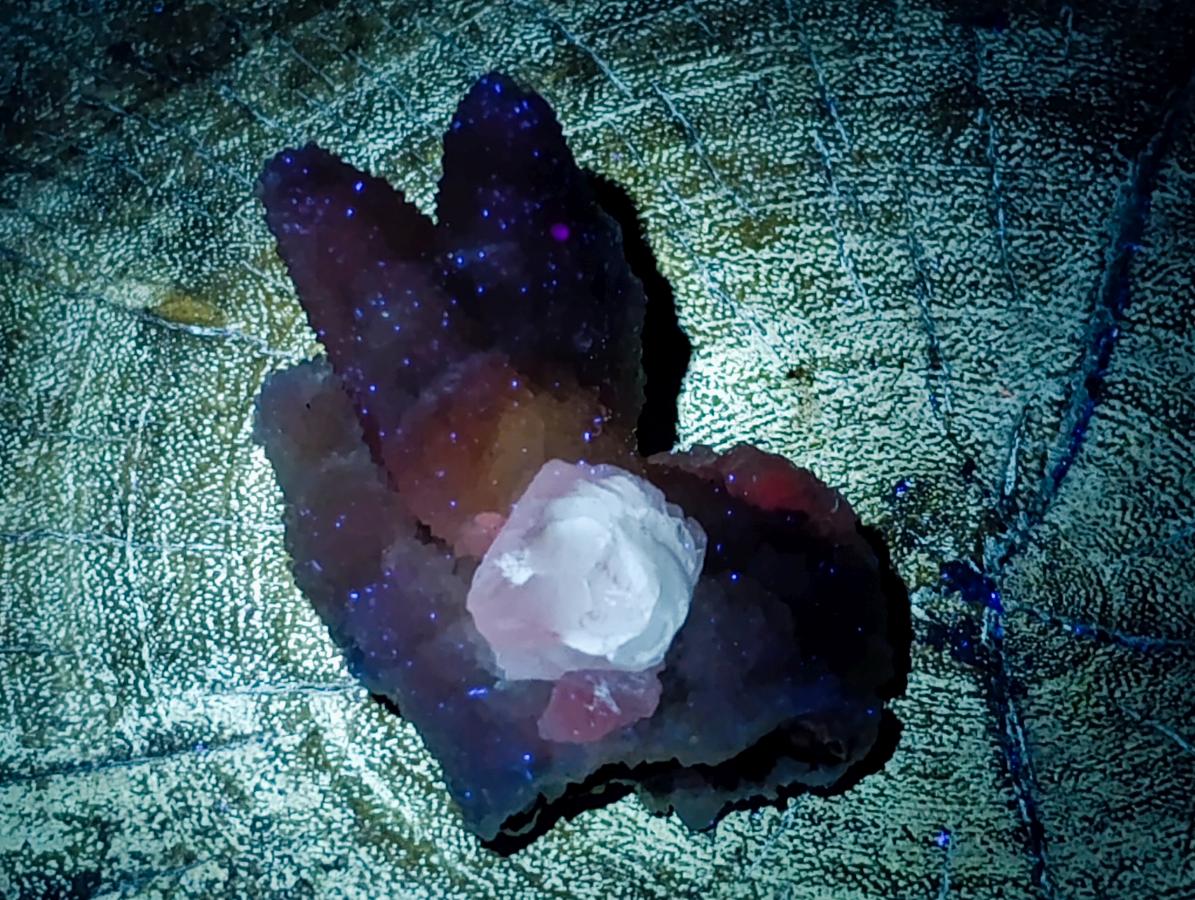 Natural Drusy Snow Quartz Clusters With Calcite Pseudomorph x 8 From Albert's Mountain , Lesotho