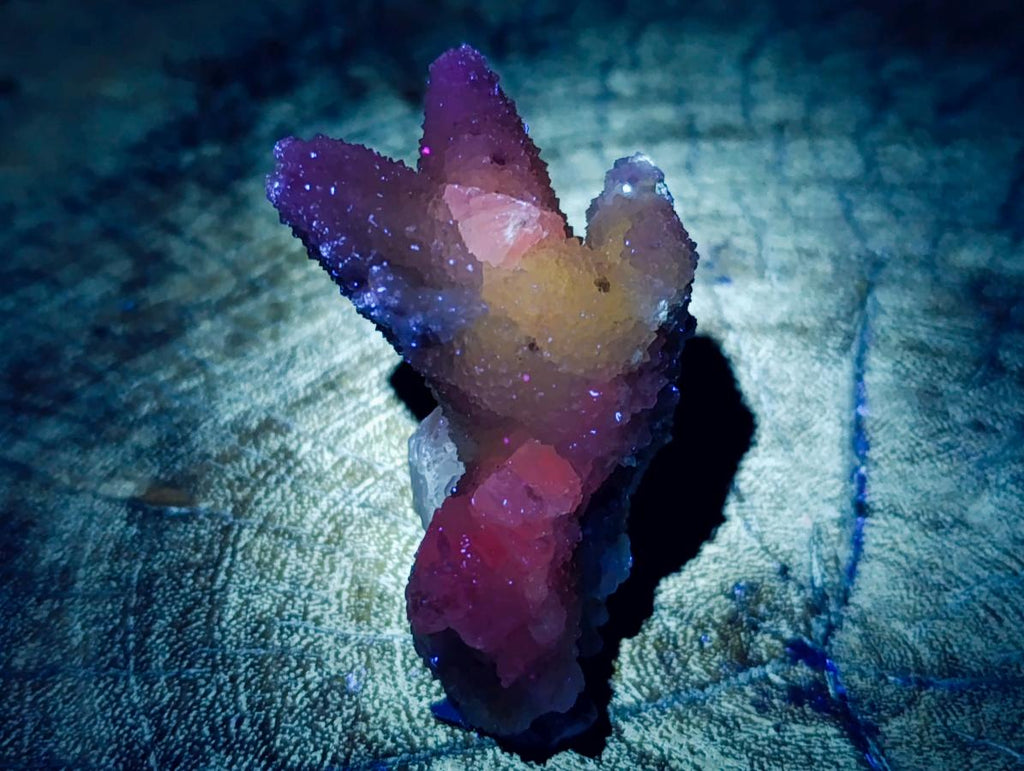 Natural Drusy Snow Quartz Clusters With Calcite Pseudomorph x 8 From Albert's Mountain , Lesotho