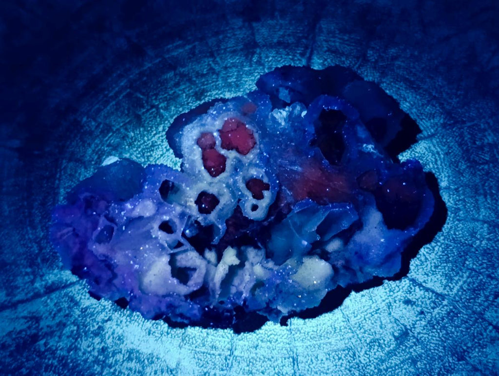 Natural Drusy Snow Quartz Clusters With Calcite Pseudomorph x 8 From Albert's Mountain , Lesotho