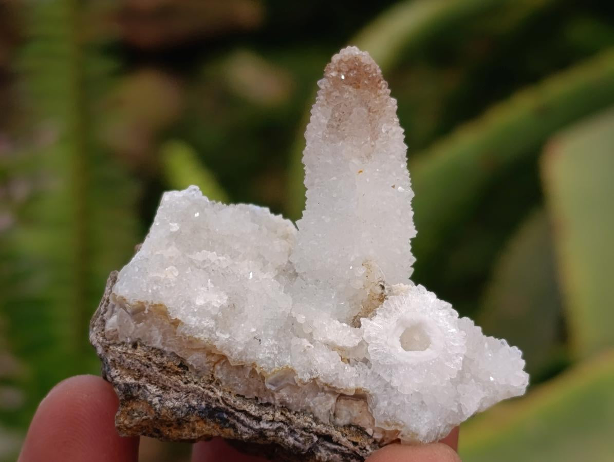 Natural Drusy Snow Quartz Clusters With Calcite Pseudomorph x 8 From Albert's Mountain , Lesotho