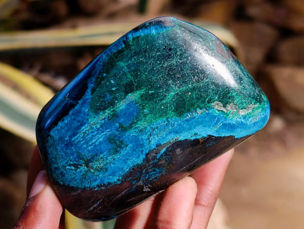Polished Shattuckite Free Forms x 6 From Kaokoveld, Namibia