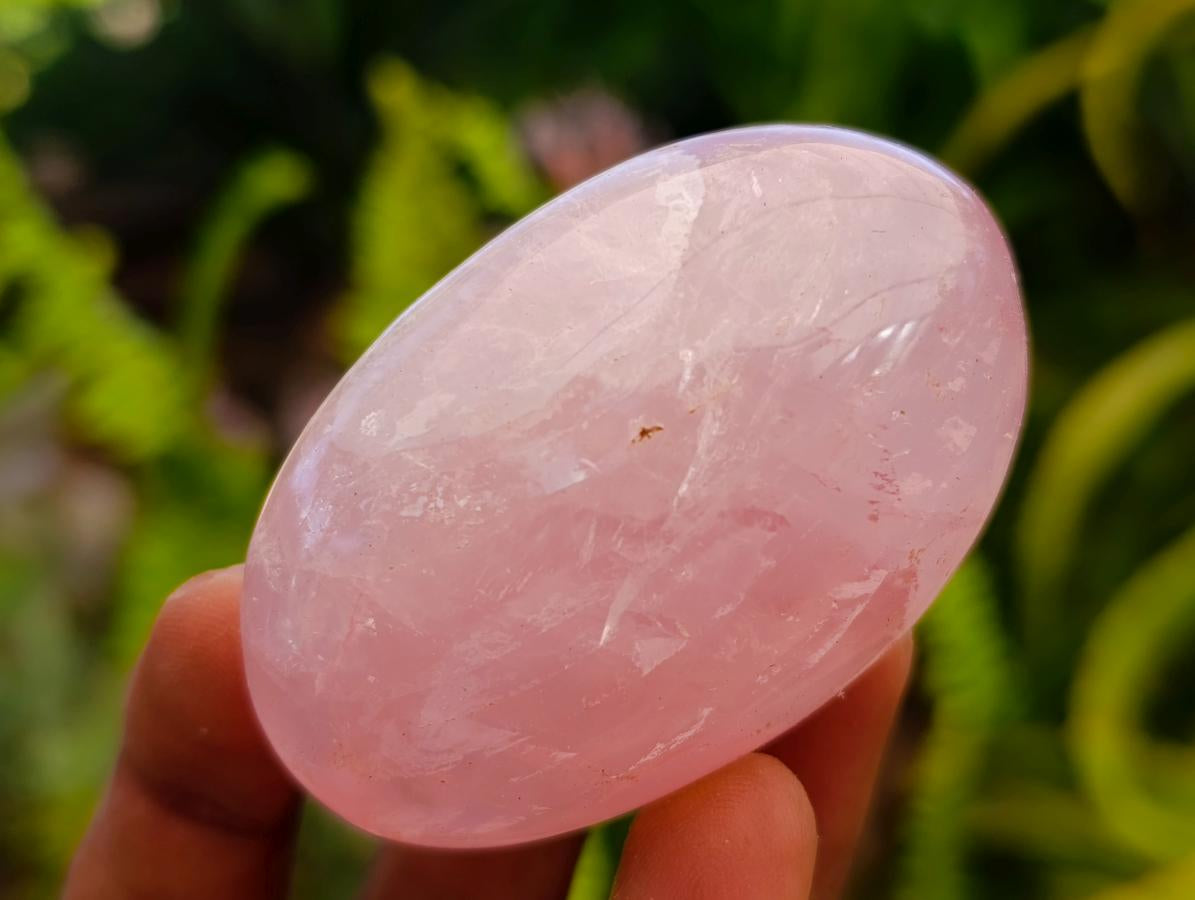 Polished Rose Quartz Palm Stones x 12 From Madagascar