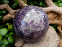 Polished XL Chevron Amethyst Sphere x 1 From Zambia