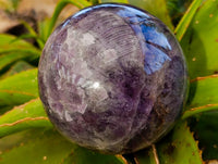 Polished XL Chevron Amethyst Sphere x 1 From Zambia