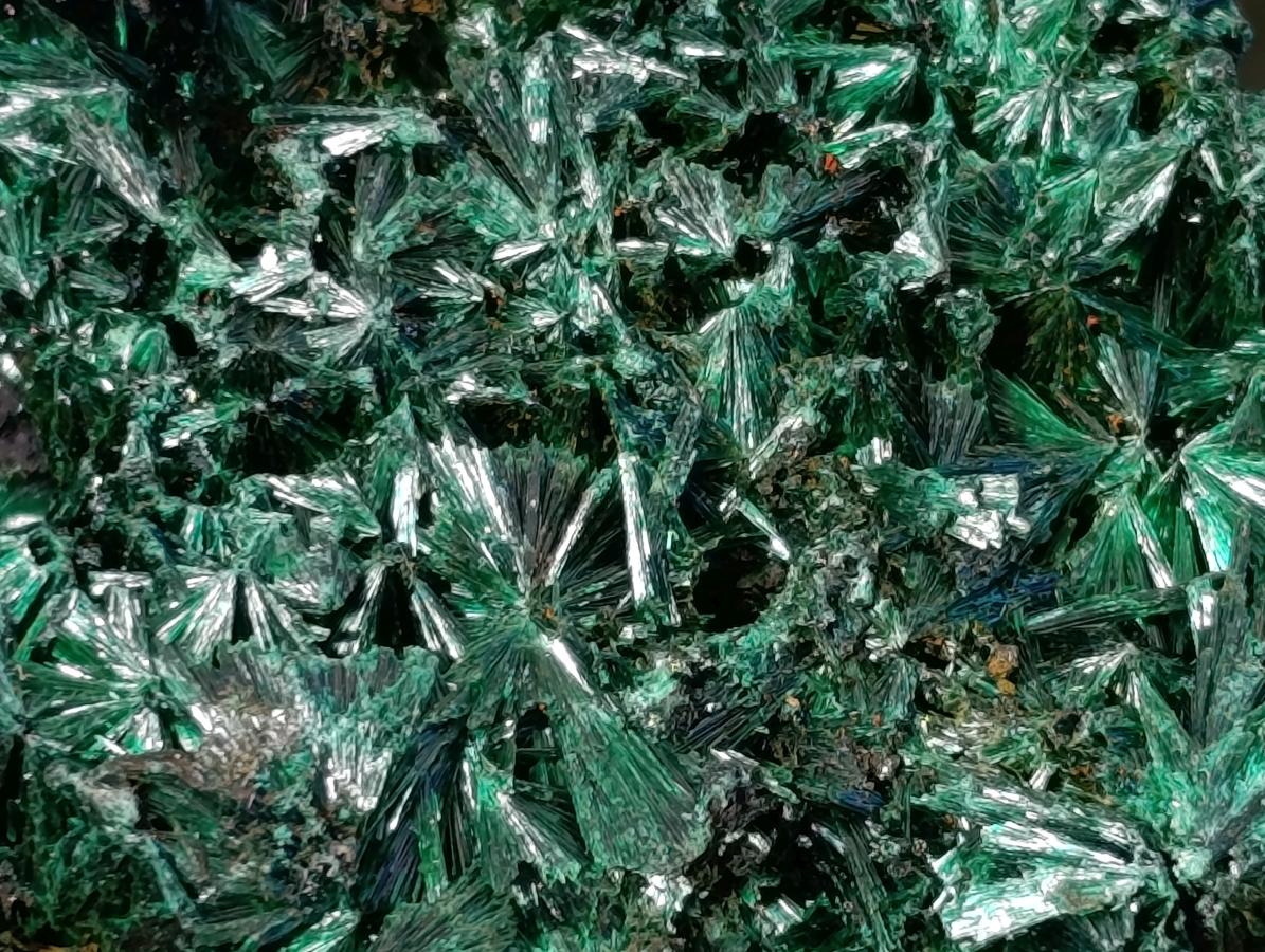 Natural Silky Malachite Specimens x 7 From Kasompe, Congo