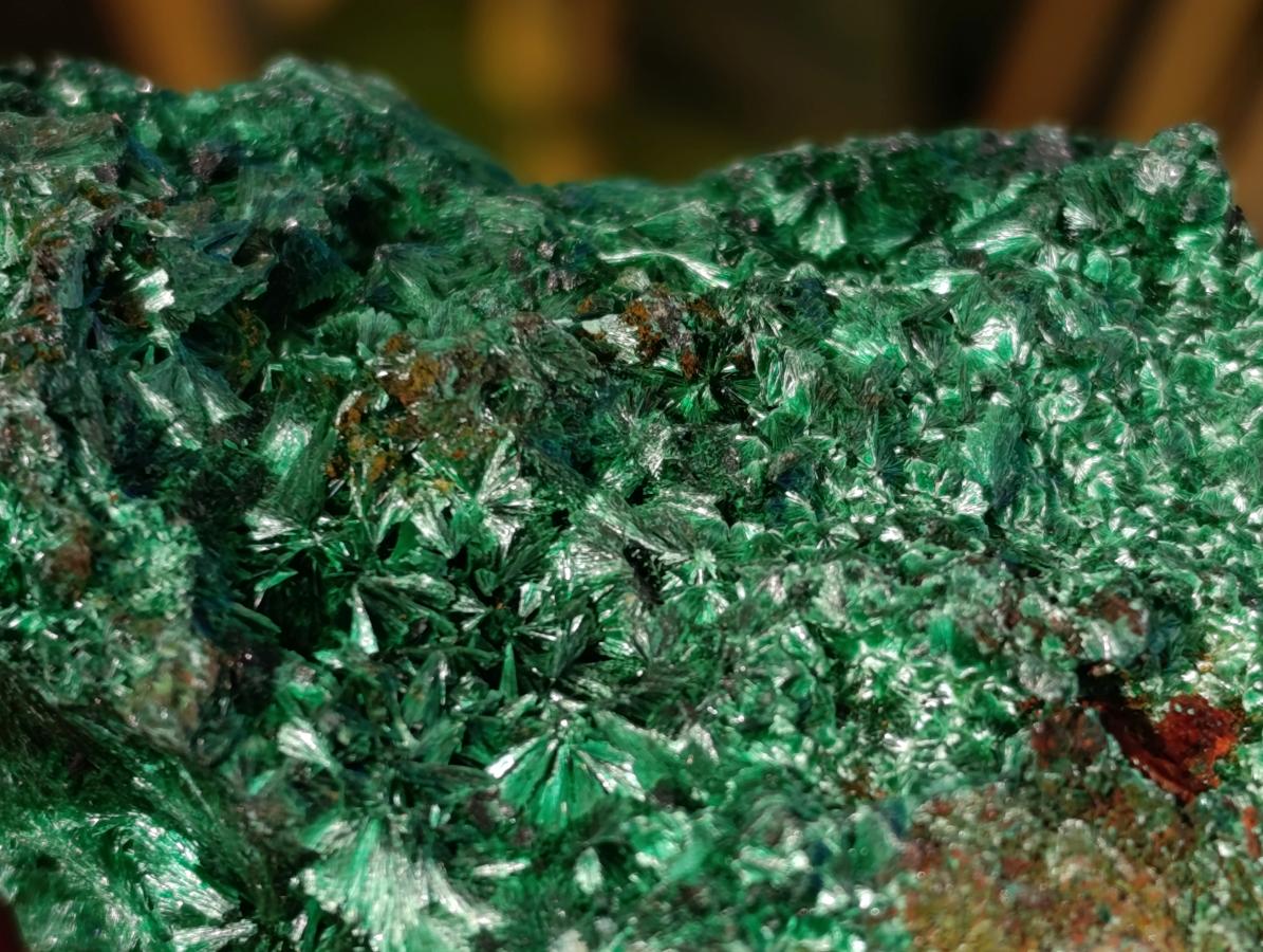 Natural Silky Malachite Specimens x 7 From Kasompe, Congo