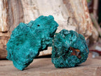 Natural Silky Malachite Specimens x 7 From Kasompe, Congo